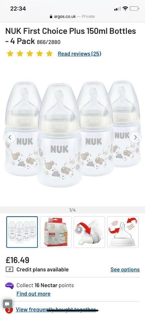 nuk bottles argos